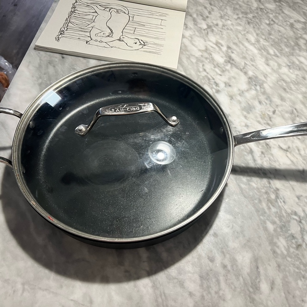 All-Clad HA1 Hard Anodized Nonstick Saute Pan with Lid, 4-Qt.